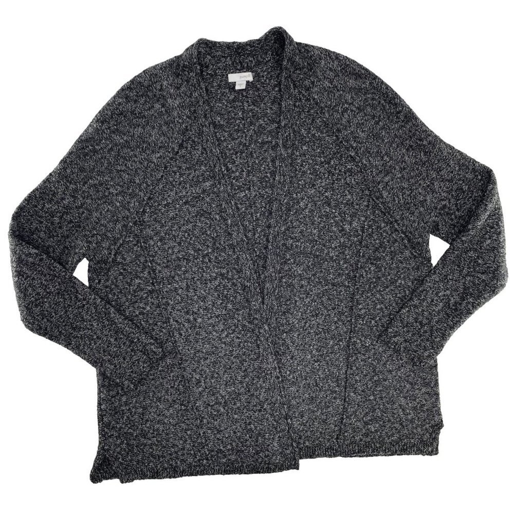 J. Jill Pure Jill | Cardigan Sweater Marled Gray Open Front Size Small